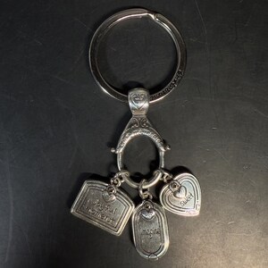 Brighton Silverplate Charm Keychain Floral Enamel Heart Purse Charm image 11