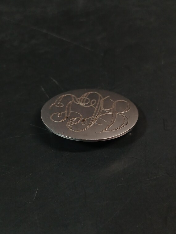 Sterling Silver .925 Lamode Monogram Circle Brooc… - image 8