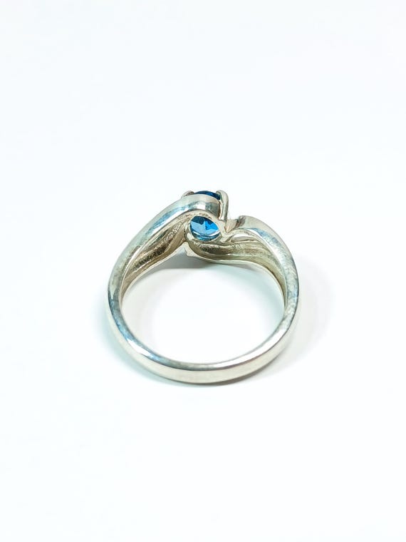 Sterling Silver Blue Quartz Stackable Ring Size 6… - image 13