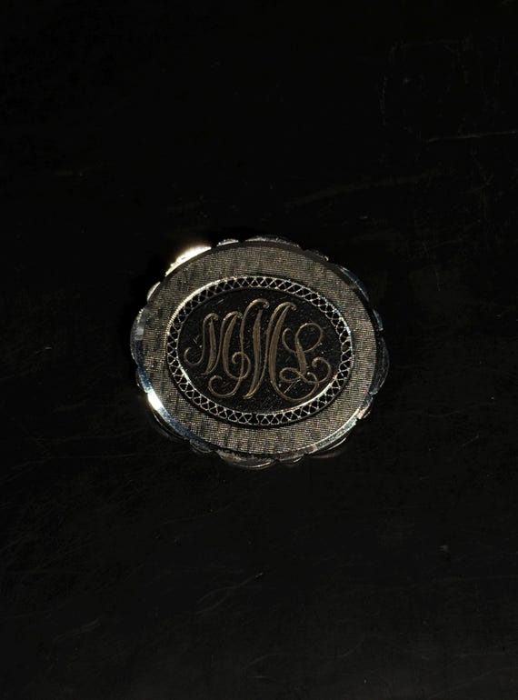 LaMode Sterling Silver Monogram Brooch Pin MML Vintage