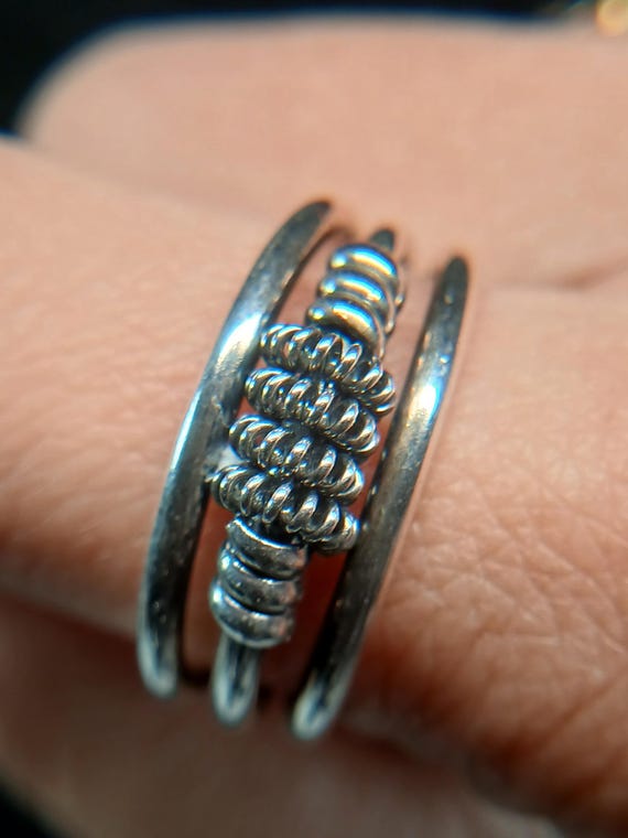 Sterling Silver .925 Three-Band Solid Ring – Size… - image 17