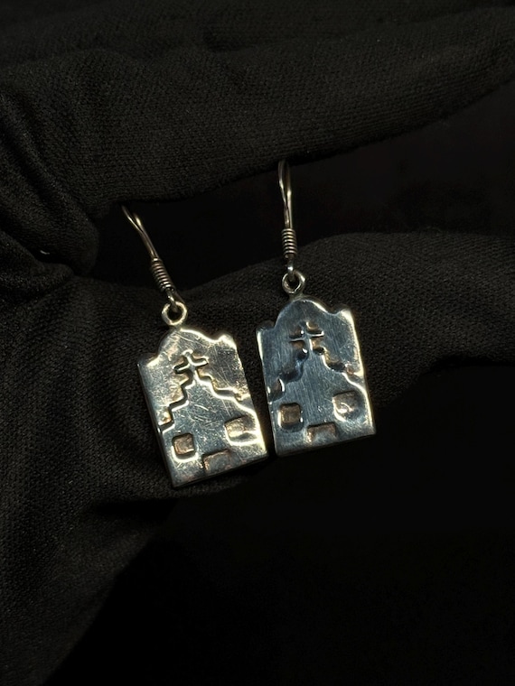 Sterling Silver Catholic Mission Dangle Earrings