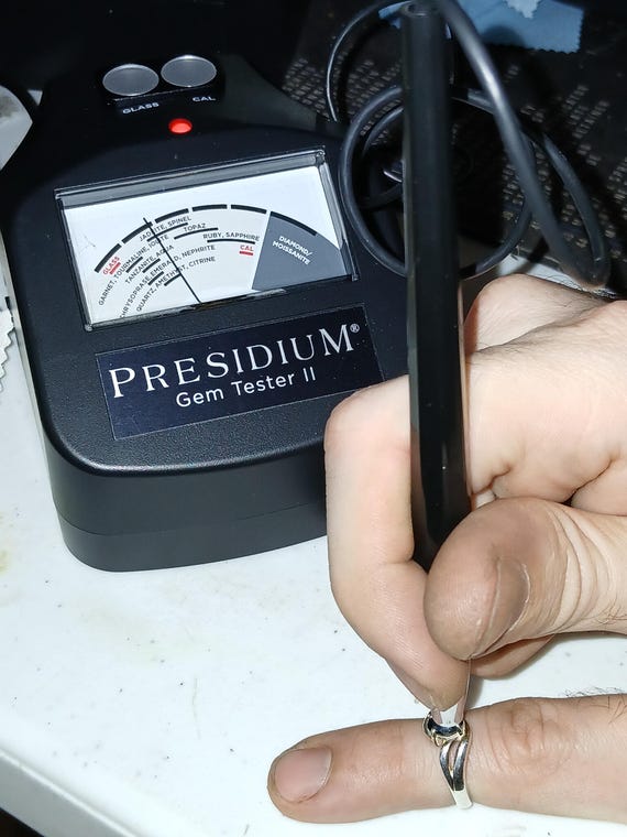 Sterling Silver Blue Quartz Stackable Ring Size 6… - image 2