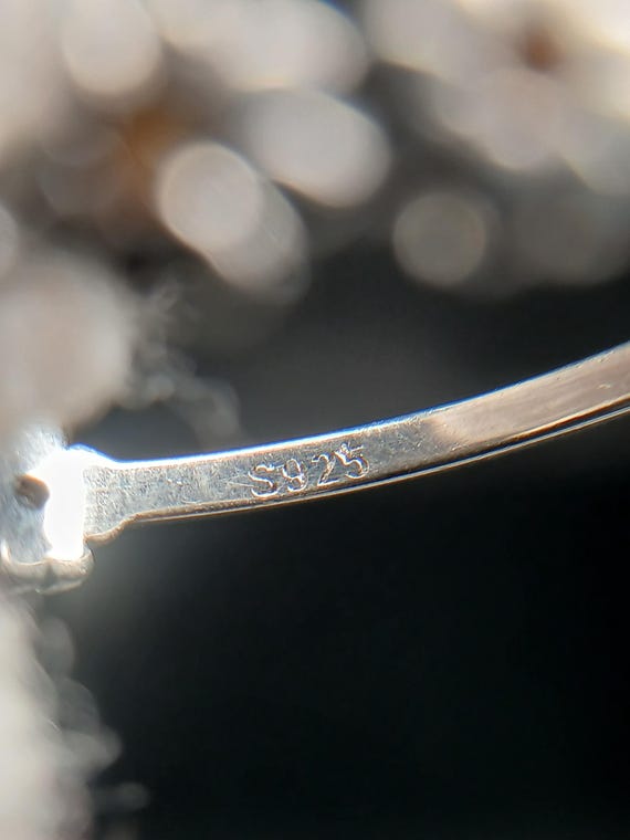 Sterling Silver Daisy Stackable Ring with Orange … - image 19