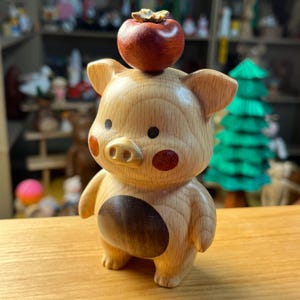 手彫りの木製牛置物です。 【公式通販】