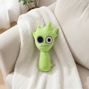 Sprunki OC OWAKCX Plush Toy Lime Green Horror Game Mod Stuffed Animal Soft Gamer Gift for Kids Collectors Incredibox Birthday Present