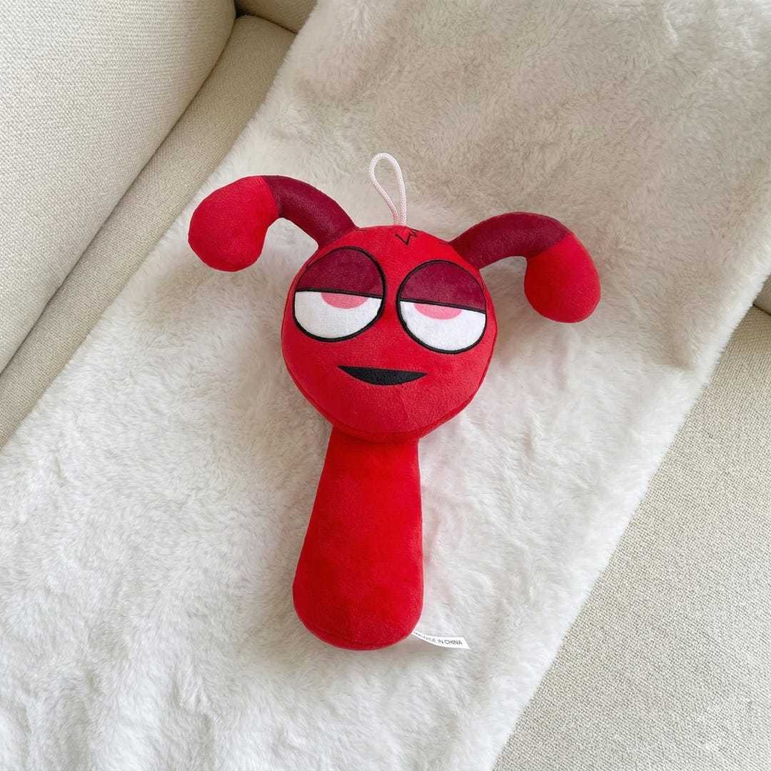 Sprunki Raddy Toy Sprunki Red Girl Plush Custom OC Toy Raddy Incredibox Horror Mod ...