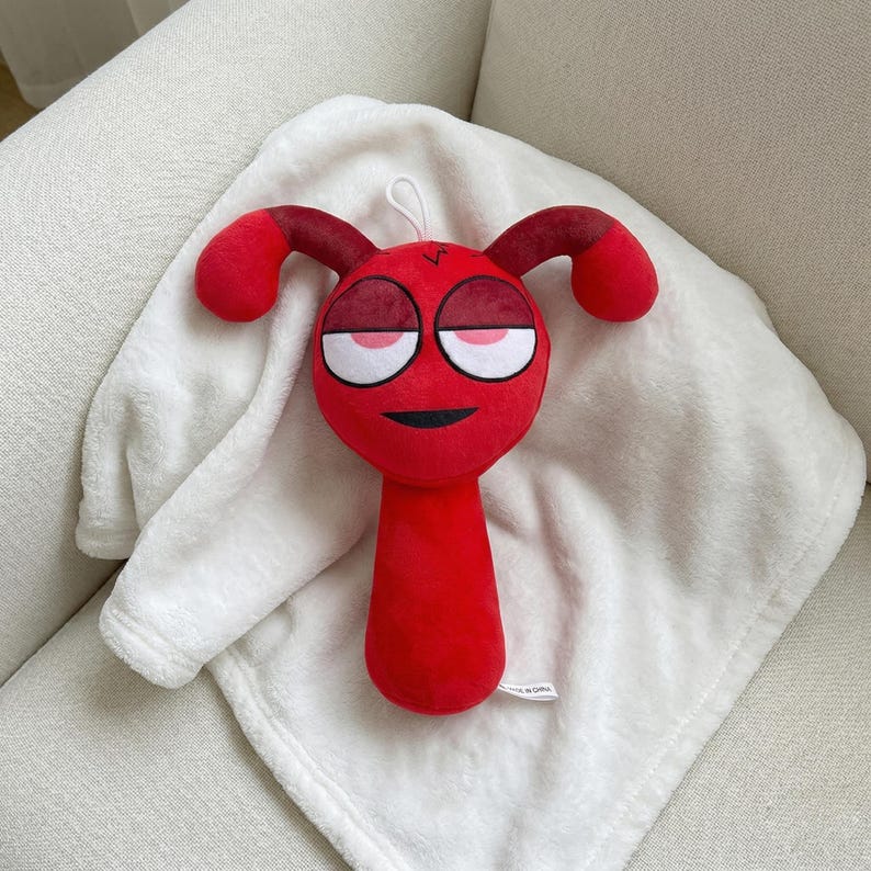 Sprunki Raddy Toy Sprunki Red Girl Plush Custom OC Toy Raddy Incredibox Horror Mod ...