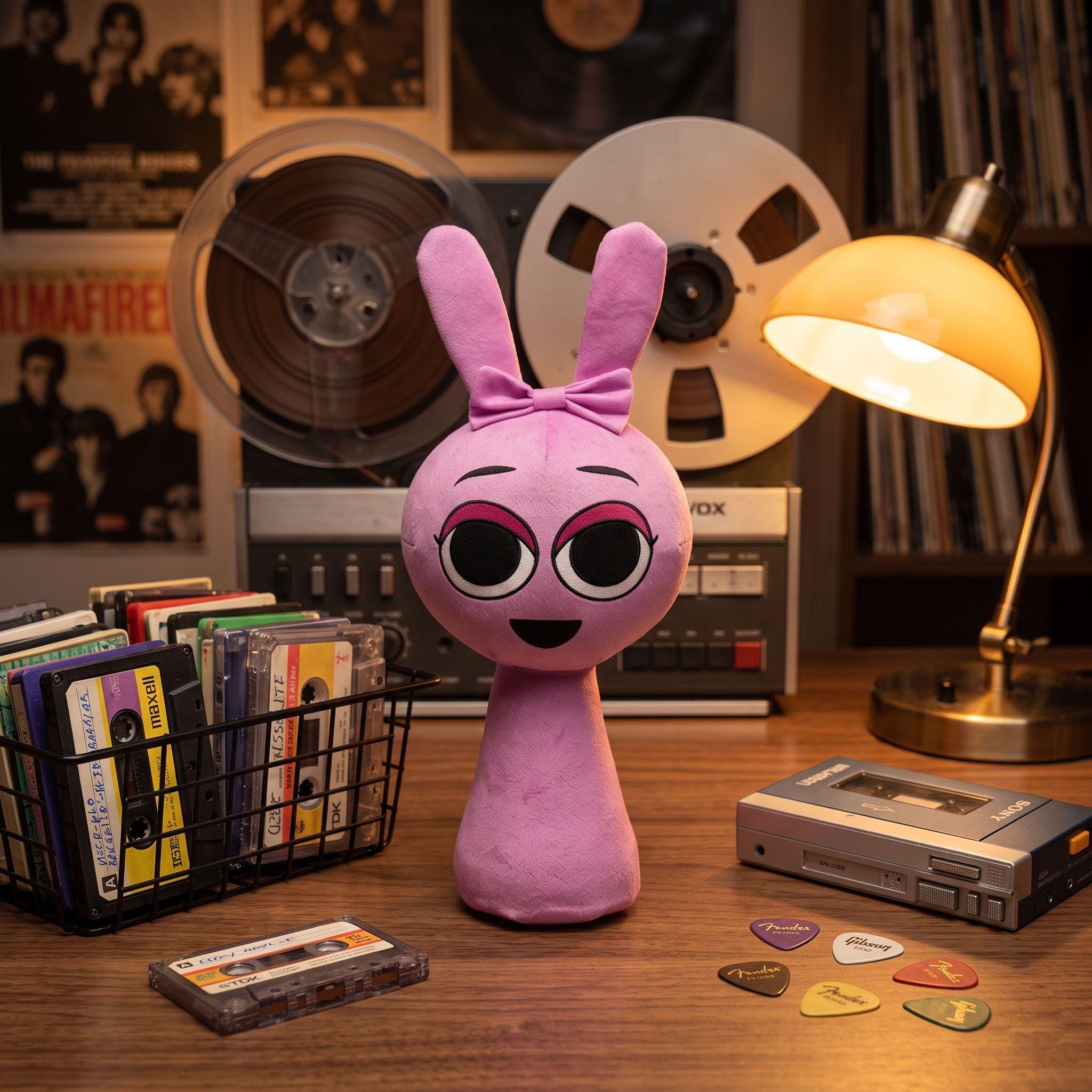 Sprunki Pinkie Plush 35cm Incredibox Plushie Pink Bunny Stuffed