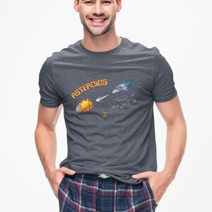 Asteroids T-Shirt, Retro Arcade Game Tee, 80s Space Shooter Apparel