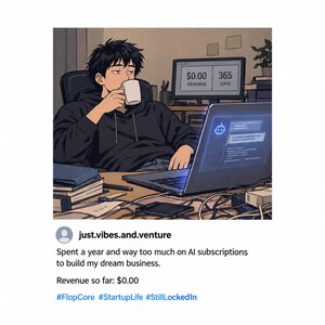 Grappig T-shirt met de tekst "Still Locked In" | AI-startup met nul omzet meme T-shirt | Grafisch T-shirt voor indie hackers met een coole uitstraling | Sarcastisch cadeau voor oprichters