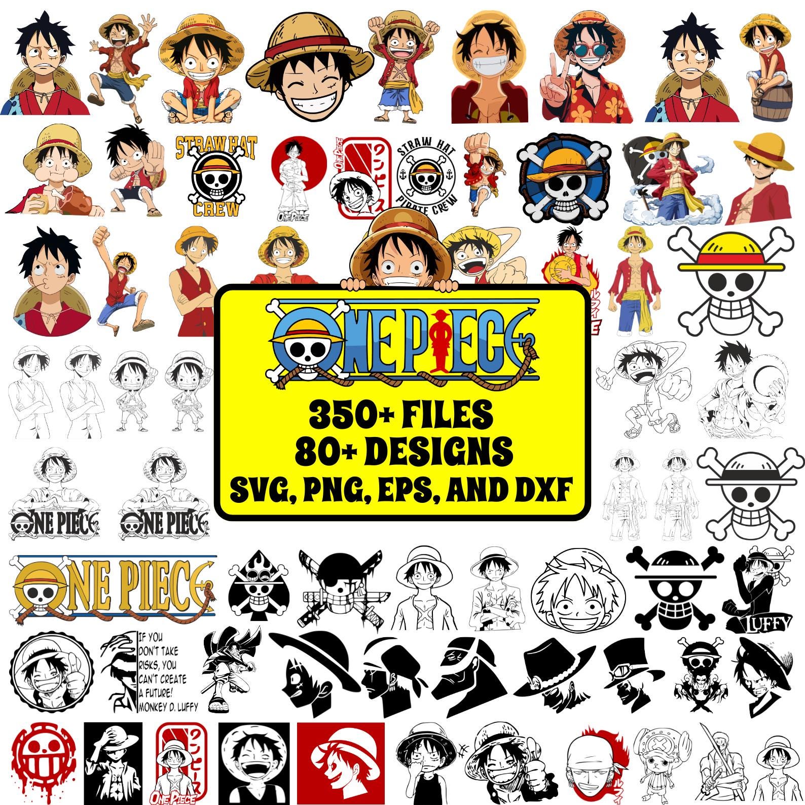 One Piece Anime Svg - Etsy UK