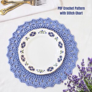 Cotton Placemat Crochet Pattern - Summer Patio Table Decor PDF, Modern Outdoor Dining Layout, Picnic Table Mat,  Biginner Frendly PDF