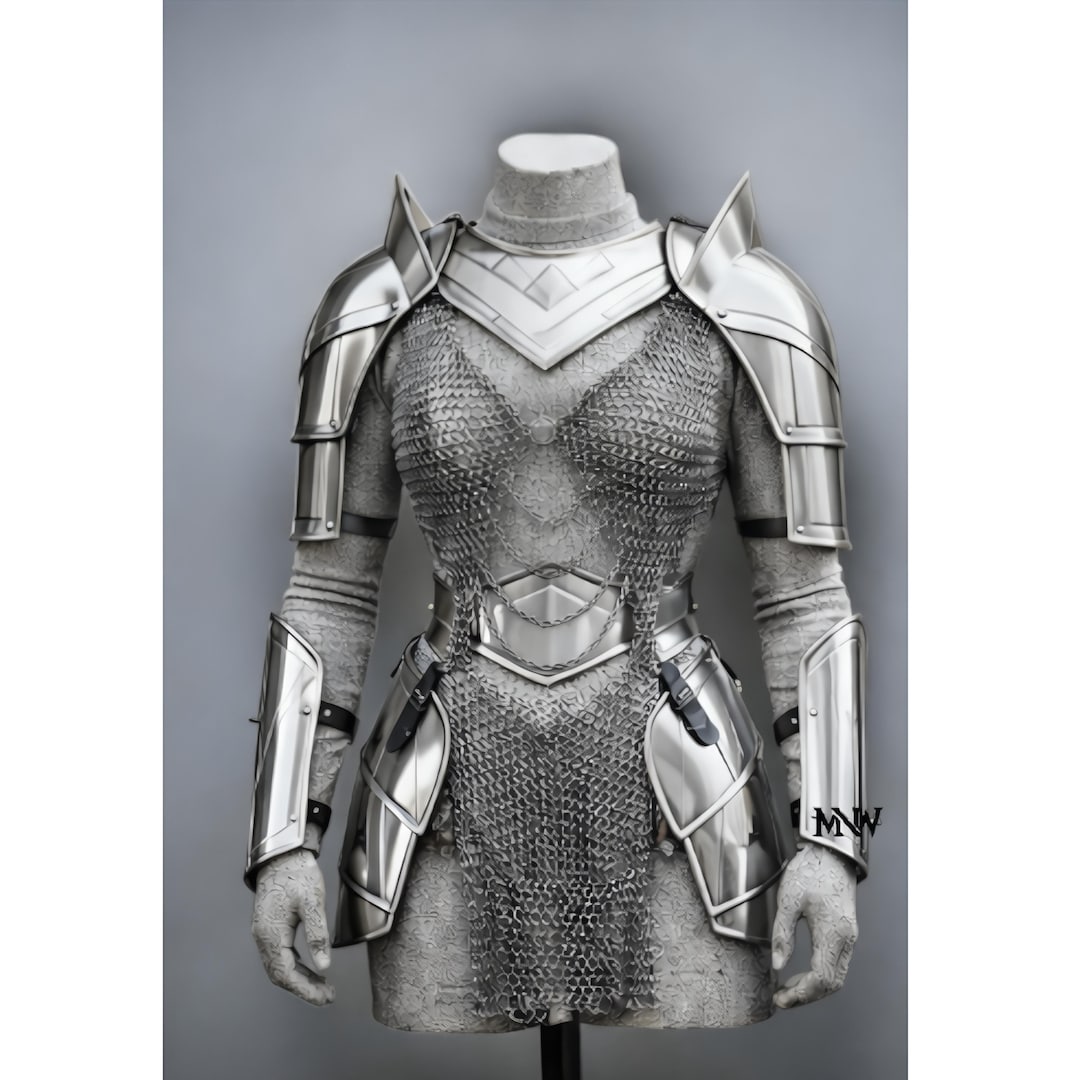 Medieval Steel Armor Set With Chainmail Knight Plate Armor Suit