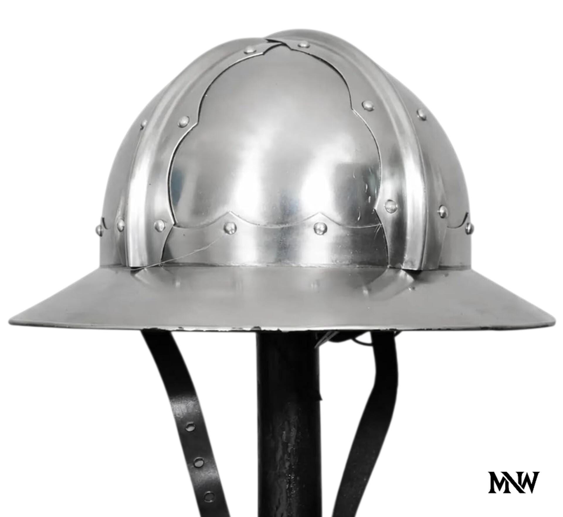 Medieval Kettle Helmet Steel – Wide Brim Knight War Helm, Renaissance ...