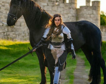 Medieval Knight Lady Armor Suit | Handmade Queen Warrior Womens Armor Costume For LARP, Cosplay, Renaissance reenactment,Jousting Tournament