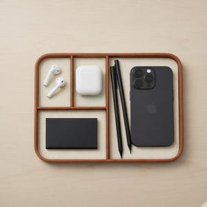 Leder Organizer Tablett, Schlafzimmer, Diele, Flur, Büro, Geschenk für Ihn, Vatertag, Organisation, Weihnachten, Geschenk