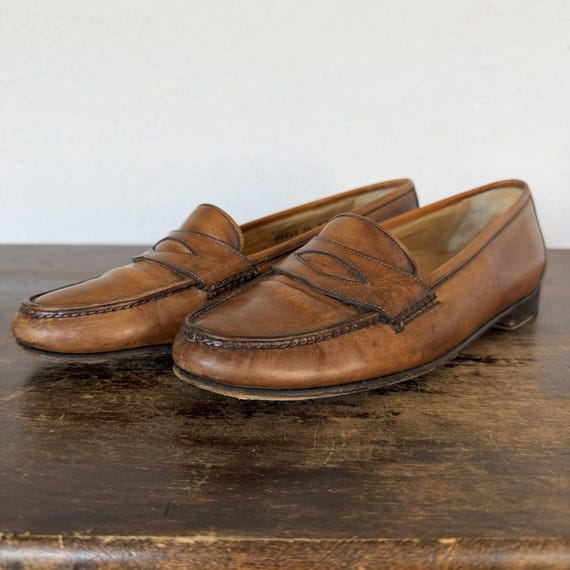 Cole Haan, Vintage Cole Haan City Leather Penny Loafers Men's 10 M Made In Italy Tan Brown