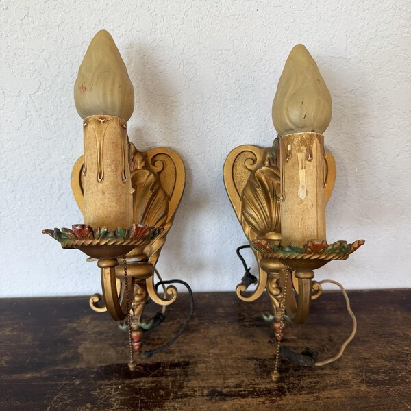 Pair Art Deco Sconce Etsy Pair Art Deco Sconce Etsy