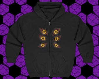 Kokushibo Demon Slayer Hoodie | Anime Villain Mask Zip-Up