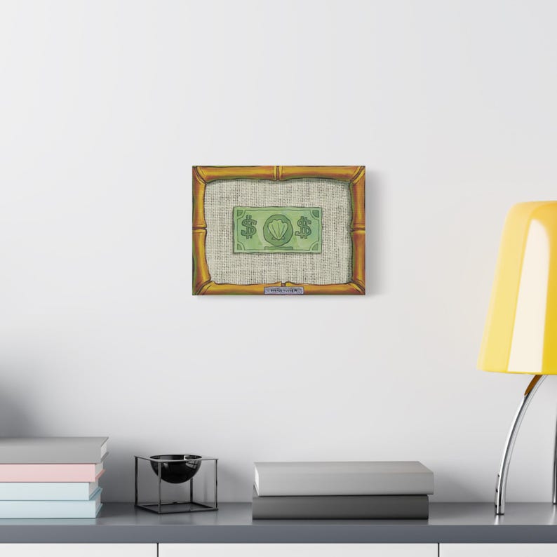 Mr. Krabs' First Dollar Canvas, Stretched Matte Wall Art image 3