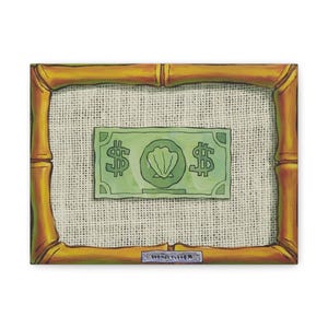 Mr. Krabs' First Dollar Canvas, Stretched Matte Wall Art image 1