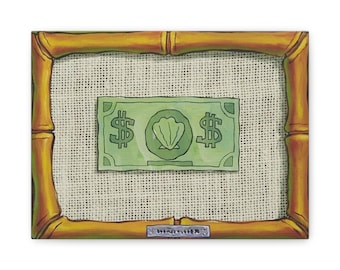 Mr. Krabs' First Dollar Canvas, Stretched Matte Wall Art