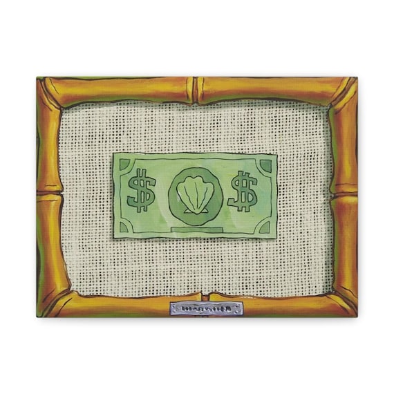 Mr. Krabs' First Dollar Canvas, Stretched Matte Wall Art