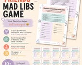 Friends Mad Libs Printable Game | 90s Party Fill-in Story (PDF Download)