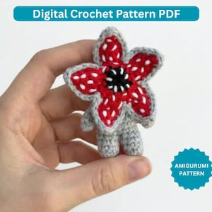 Crochet Mini Demogorgon key chain Amigurumi Pattern