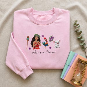 EMBROIDERED Disney Moana Princess Sweatshirt Tshirt Hoodie, Hei Hei Pua Kakamora Magic Kingdom WDW Disneyland Embroidery shirt Gift bild 6