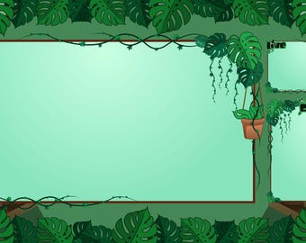 Tropical Jungle Stream Overlay | Lush Green Nature Gaming (Digital Download)