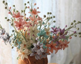 Crocosmia Lucifer Crochet Pattern, Crochet Flower Bouquet Pattern, Mother's Day Gift, Amigurumi Flower, Wedding Floral Decor, Beginner PDF