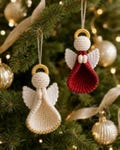 Angel Ornament Crochet Pattern, Amigurumi Christmas Ornament, DIY Xmas Tree Decor, Holiday Decor, Beginner Crochet Keychain, PDF Download