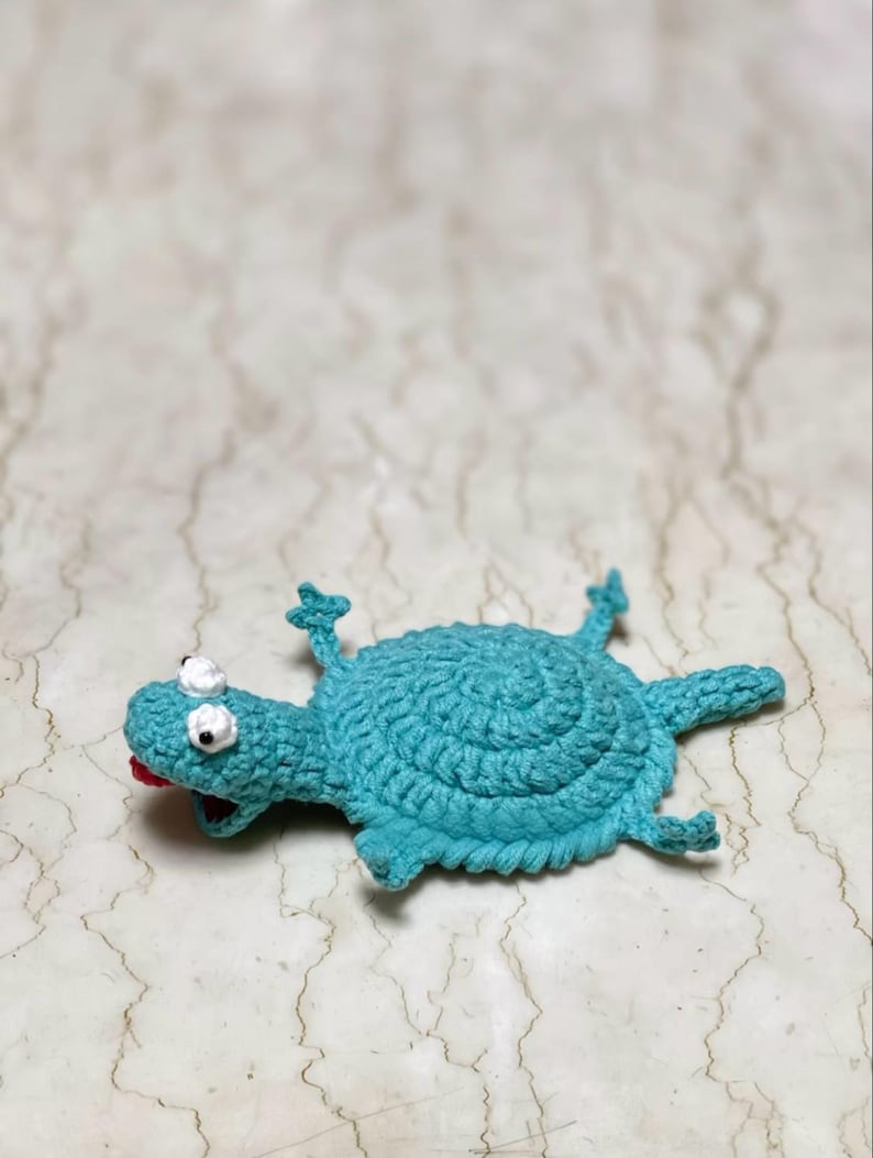 Virkmönster för djurunderlägg, virkmönster för Tom Lizard-underlägg, popup-amigurumi-mugghållare, handledning för muggmatta, enkel PDF + video för nybörjare bild 5