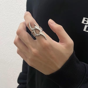 Gothic Spike Wrap Ring, Stainless Steel, Unisex (Comfort Fit)