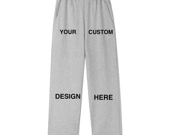 Personalized Logo Sweatpants, Custom Design Fleece Joggers