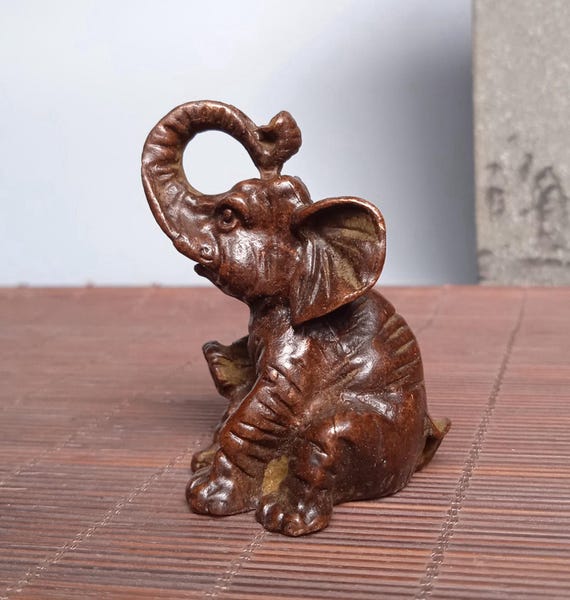 ブロンズ彫刻 象 ヴィンテージブロンズ彫刻象像 - Etsy 日本
