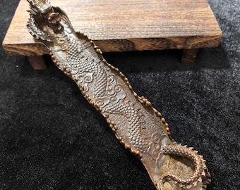 Vintage Bronze Carved Dragon Incense Burner