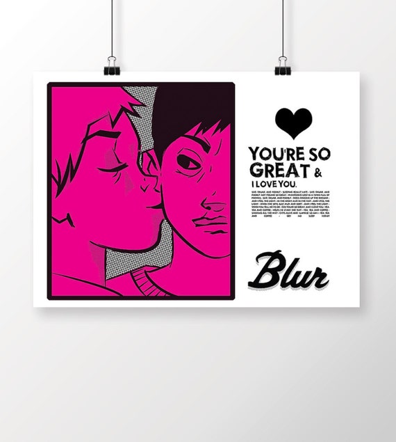 Blur Britpop Art Print - You're So Great