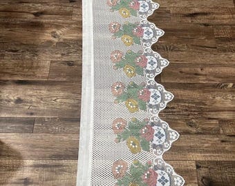 Cenefa floral de encaje estilo vintage de los años 80