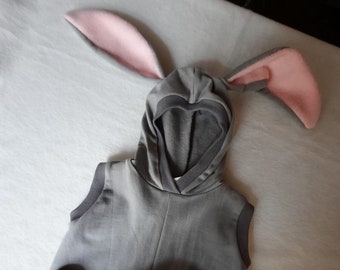 Gray Bunny Halloween Costume / Oversized Bunny Outfit / Carnival Outfit / Gender Free Costume / Kids&Adults Rabbit Costume / Birthday Gift