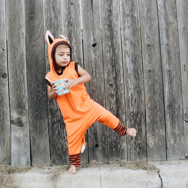 Fox Halloween Costume / Kids&Babies Costume / Fox Romper Costume / Fox Short Playsuit / Animal Playwear / Carnival Outfit / Birthday Gift