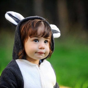 Halloween Raccoon Costume / Raccoon Jumpsuit / Kids&Babies Costume Wear / Forest Animal Playwear / Carnival Outfit / Pjs / Birthday Gift