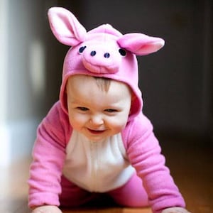 Pink Piggy Jumpsuit Costume / Halloween Piggy Costume / Kids&Babies Costume Wear / Piggy Onesie / Baby Pjs / Regalo di compleanno