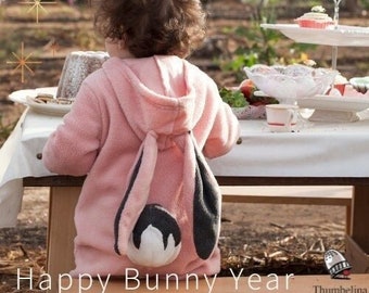 Pink Bunny Halloween Costume / Bunny Jumpsuit / Kids&Babies Costume Wear / Animal Onesie / Bunny Pjs / Birthday Gift