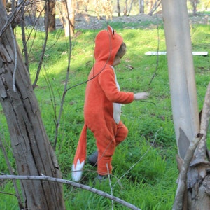 Fox Jumpsuit Costume / Halloween Fox Costume / Orange Fox Playsuit / Kids&Babies Playwear / Carnival Outfit / Pjs / Birthday Gift image 4