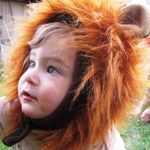 Lion Costume Prop / Lion Mane Hat / Halloween Lion Costume / Kids&Babies Costume Wear / Winter Hat / Hat and Tail Set / Birthday Gift