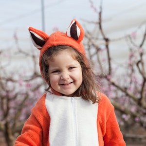 Fox Jumpsuit Costume / Halloween Fox Costume / Orange Fox Playsuit / Kids&Babies Playwear / Carnival Outfit / Pjs / Birthday Gift image 3