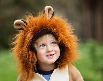 Lion Jumpsuit Costume / Halloween Costume / Lion Hooded Playsuit / Kids&Babies Playwear / Animal Onesie / Carnival / Birthday Gift